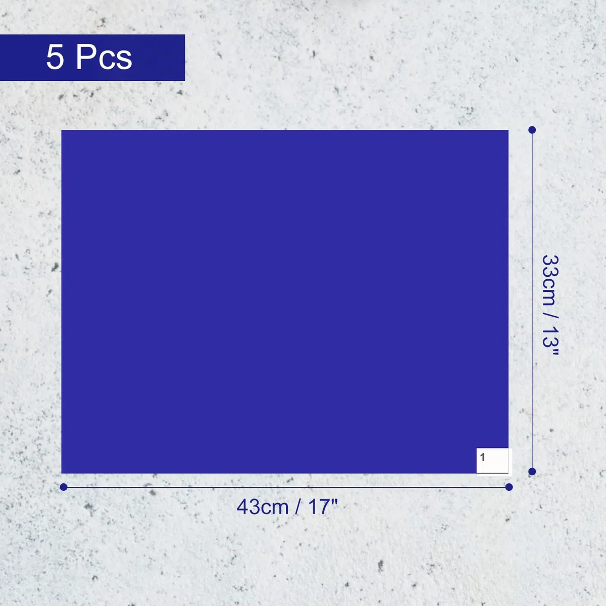 sourcing map 5Pcs Alfombrillas Adhesivas para Salas Limpias, 13" X 17" de Polietileno, Atrapan Suciedad y Polvo, para Salas Limpias, Almacenes, Laboratorios, Azul