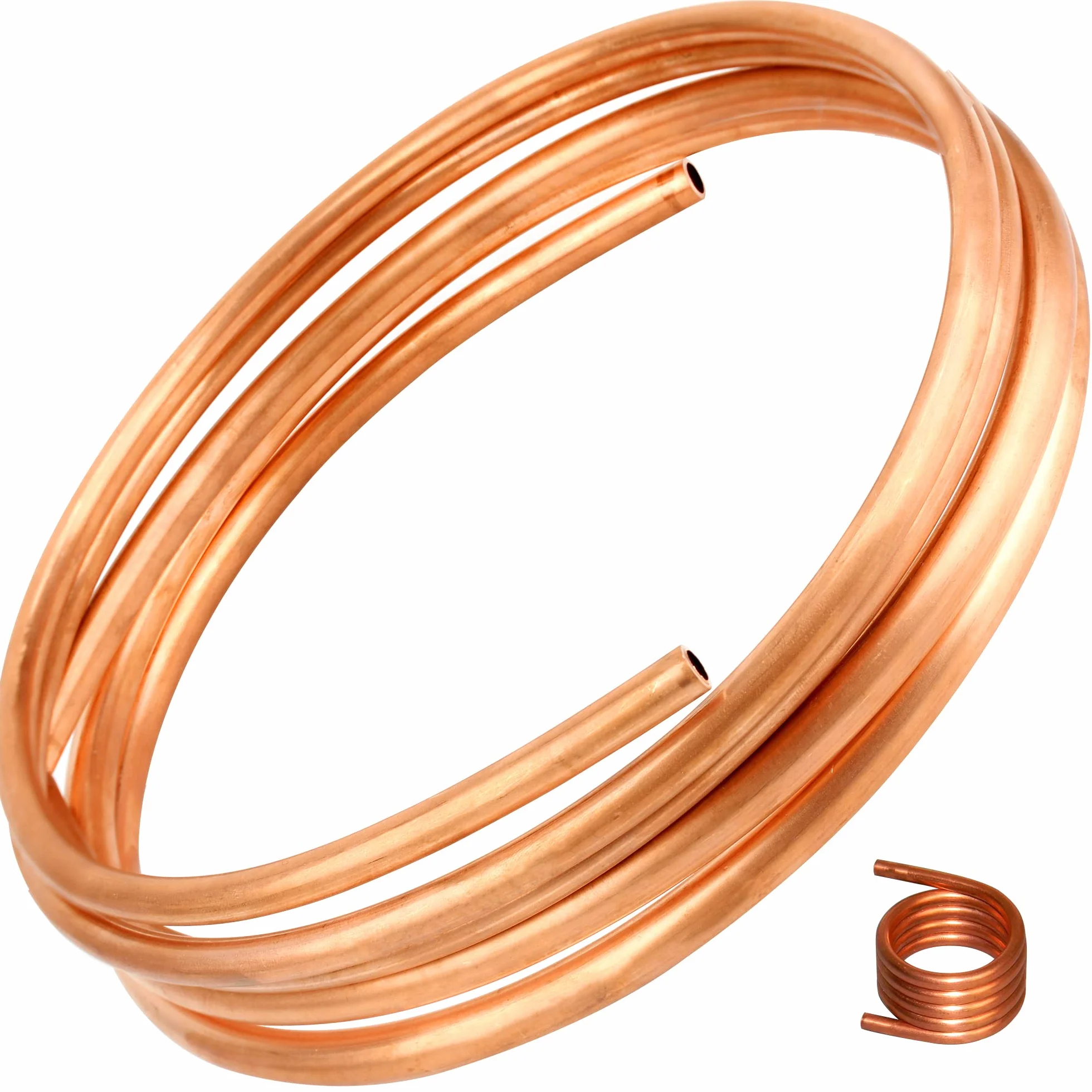 99,9% Kupferrohr, KWOKWEI Soft Kupferrohr OD 6 mm ID 4,8mm, 3 M Länge Kupferrundrohr für Kältetechnik, Generatoren, Stromschienen, Schaltgeräte Transformatoren, etc