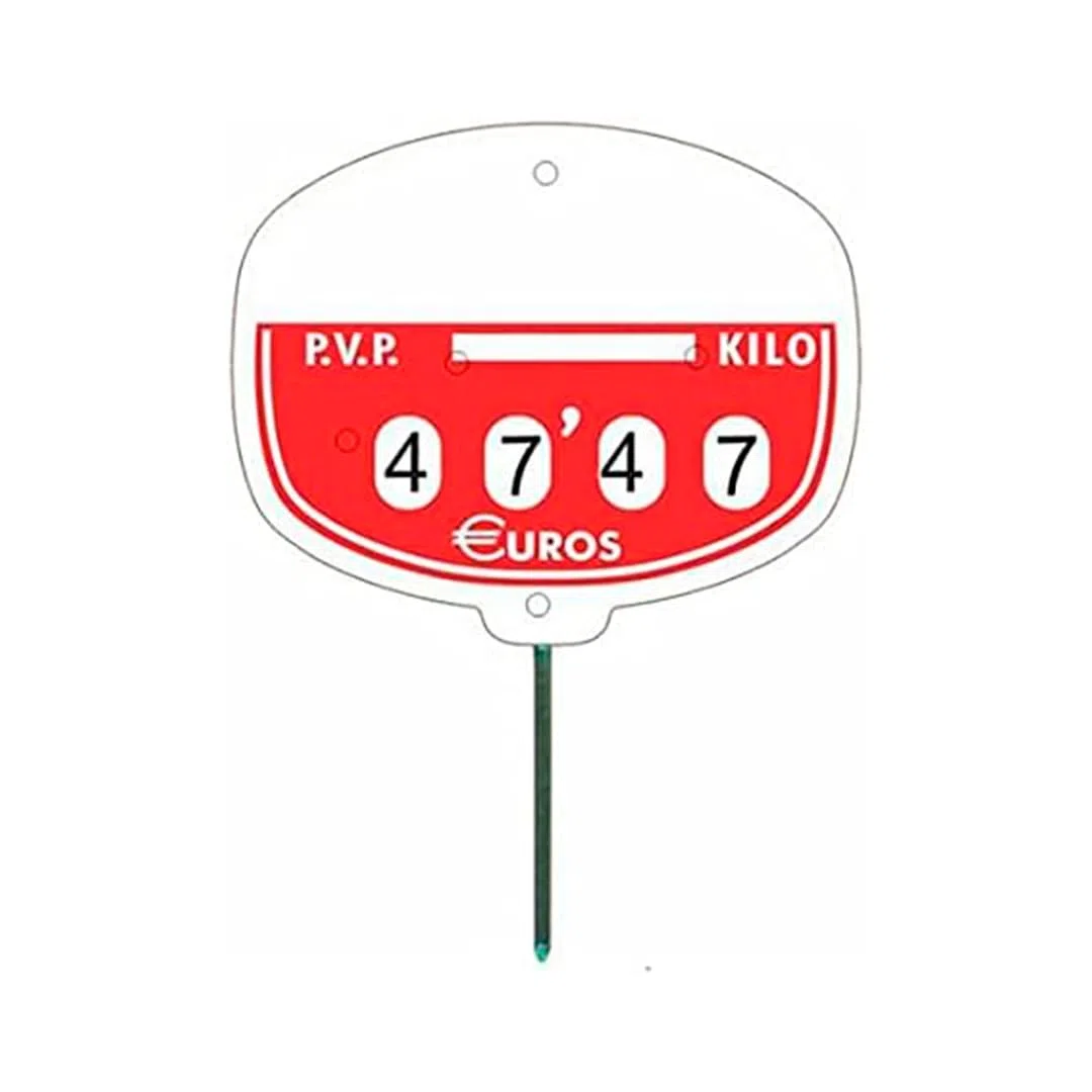 BALSAT | Portaprecios Para Tienda | Portaprecios Ajustable Y Funcional | Porta Precios Versátil Para Charcuteria Y Carniceria | Porta Precios Profesionales Para Organización | 12 Unidades