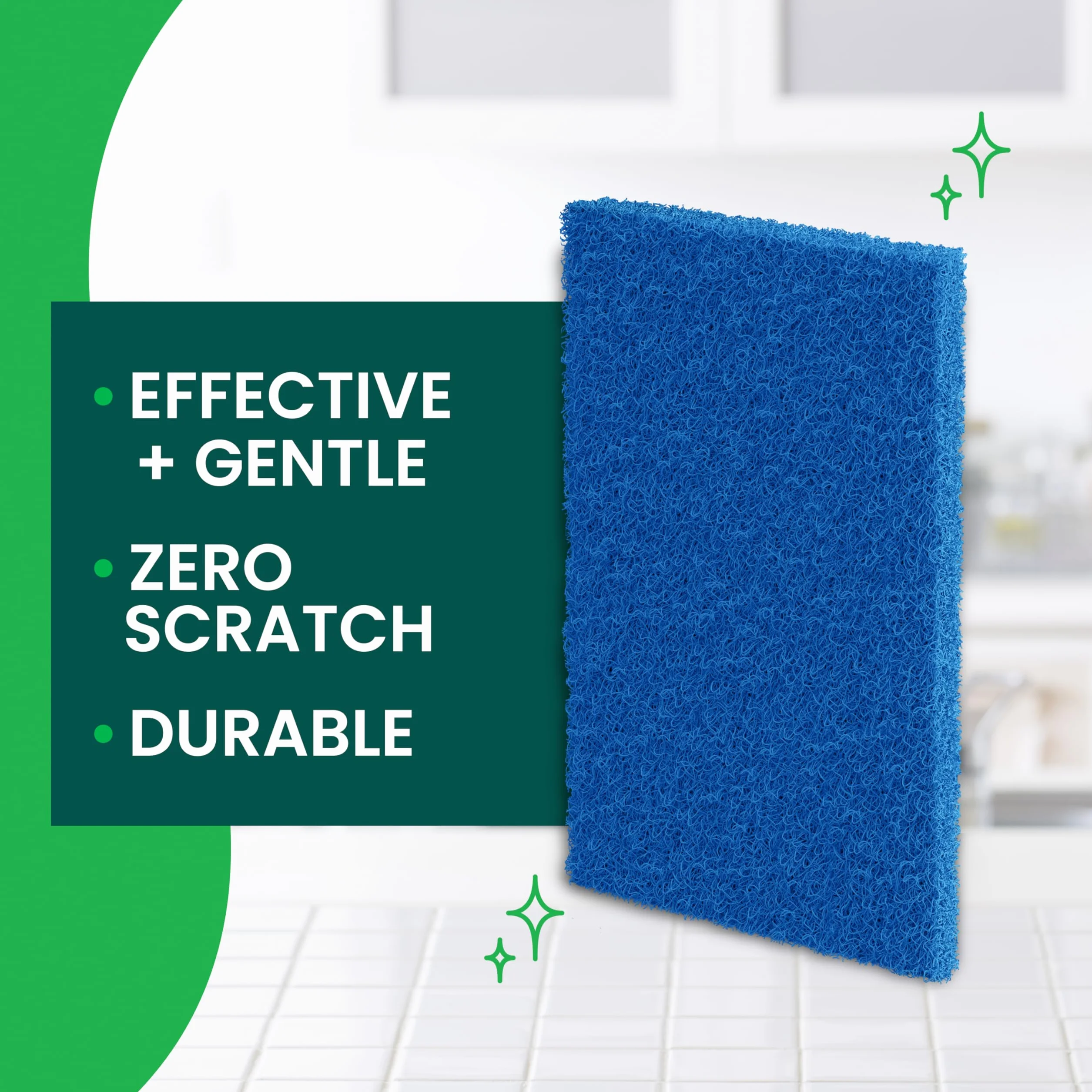 Scotch-Brite Estropajo antiarañazos, 20 Almohadillas, Azul, conteo