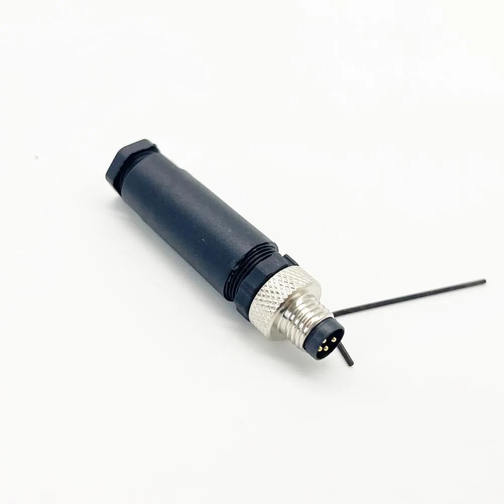 5 conectores M8 de 4 pines, conector redondo industrial IP67 A, código derecho, adaptador de montaje en campo, sin cerrar, 60 V, 4 A CA/CC