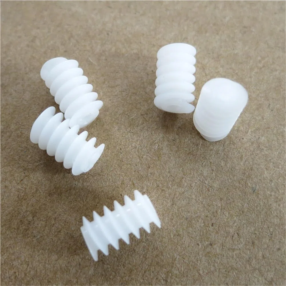 10 varillas de plástico for motor helicoidal de 4,2 mm de diámetro exteri0r, engranaje helicoidal de plástico de 0,3 módulos, adecuado for motor de 1 mm de diámetro de eje
