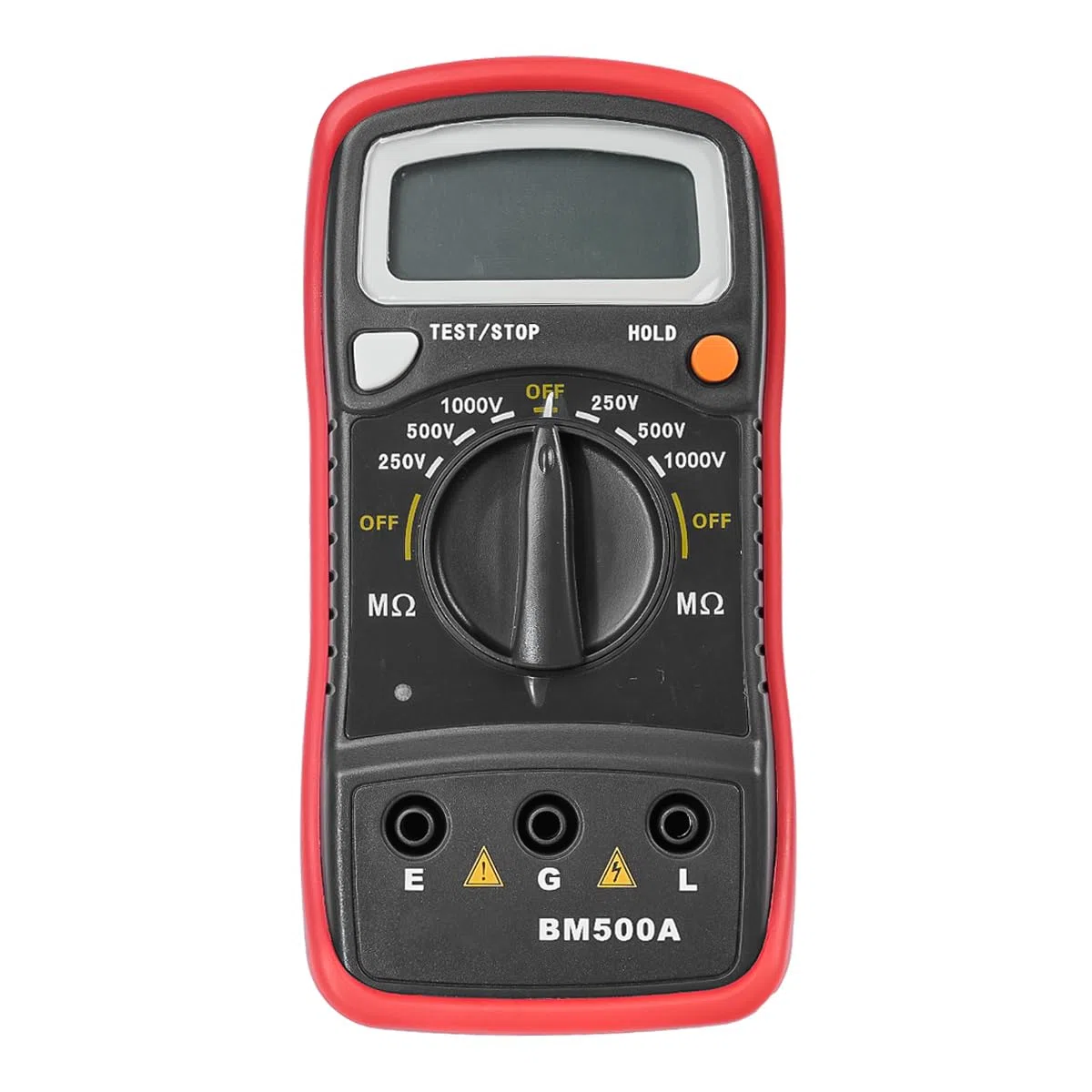 Sarini Probador de Resistencia de Aislamiento Digital Bm500a 1000V 1999mω Resistencia Pantalla LCD Megaohmímetro Probador electrónico para Mantenimiento Probador portátil
