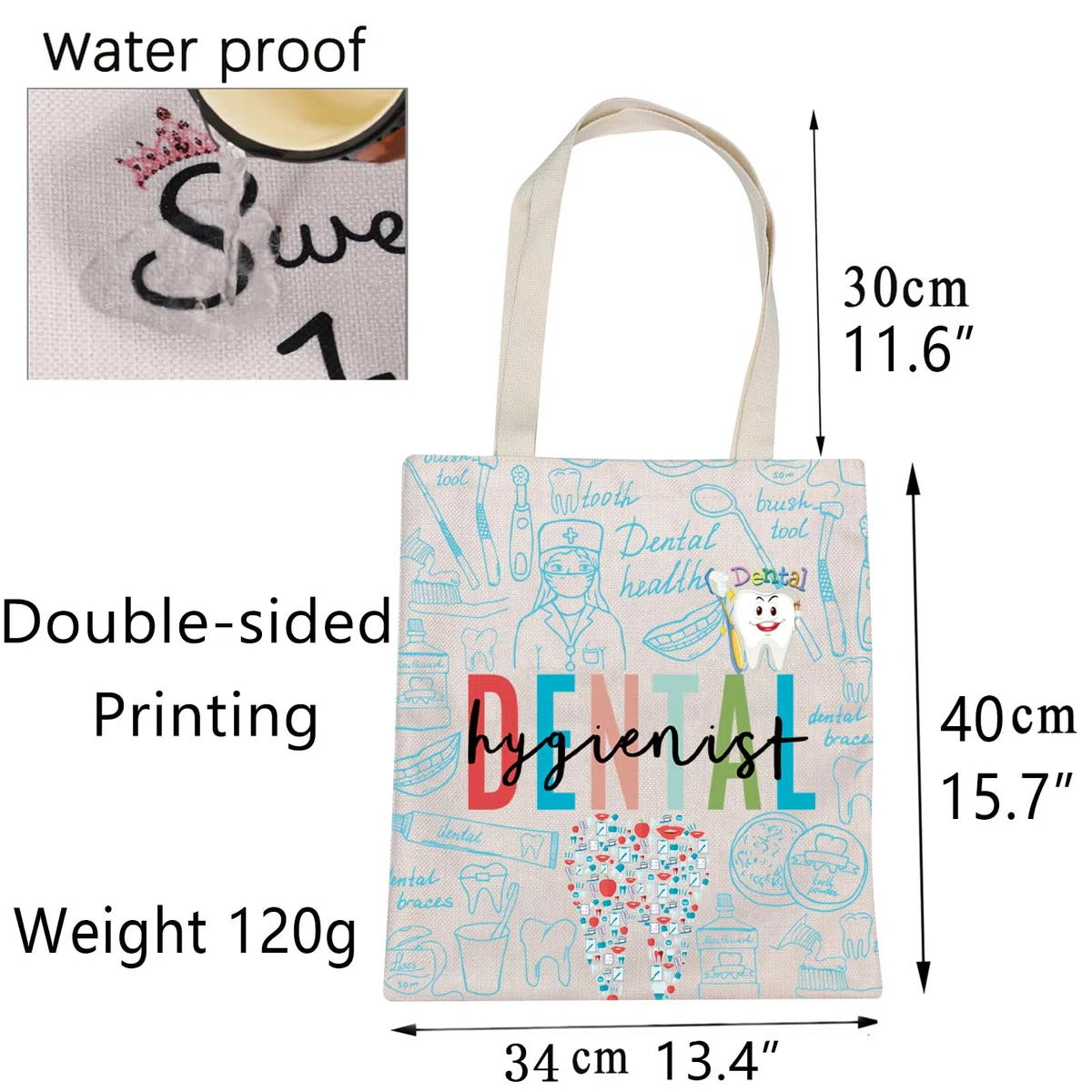 ENSIANTH Bolsa de mano para higienista dental, regalos dentales para mujeres, bolsa de mano de higiene dental, regalo de graduación