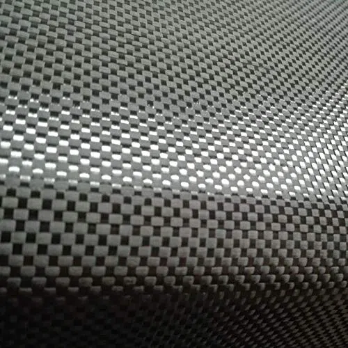 3K Plain 200g 50X200cm Tejido de tela de tela de fibra de carbono negro - Paquete de tubo