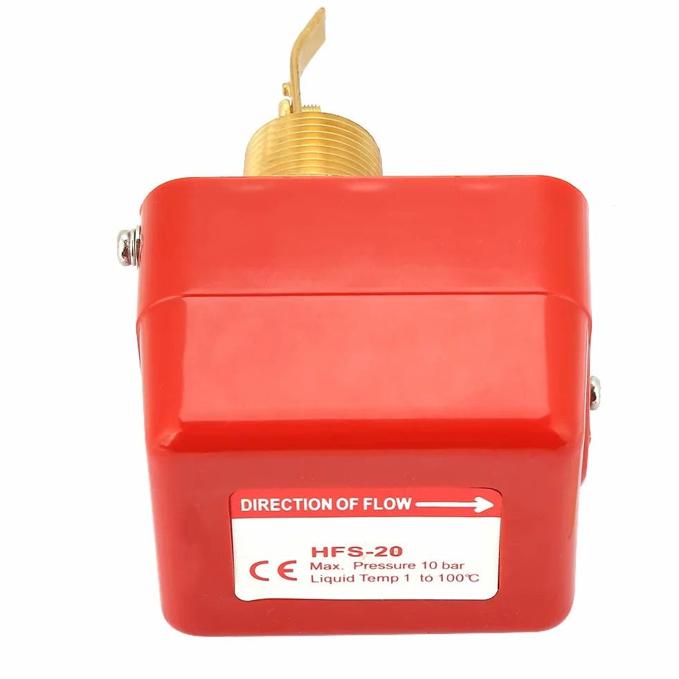 FTVOGUE Interruptor de Flujo de Agua con Contactos HFS-20 SPDT, Cuerpo de Acero Inoxidable 304, Control de Paleta Confiable para Monitoreo de Flujo de Líquido