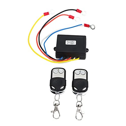 Akozon Kit de Control Remoto de Cabrestante Inalámbrico, 12V 24V Kit de Receptor de Interruptor de Control Remoto de Cabrestante Inalámbrico Universal para Camión ATV SUV