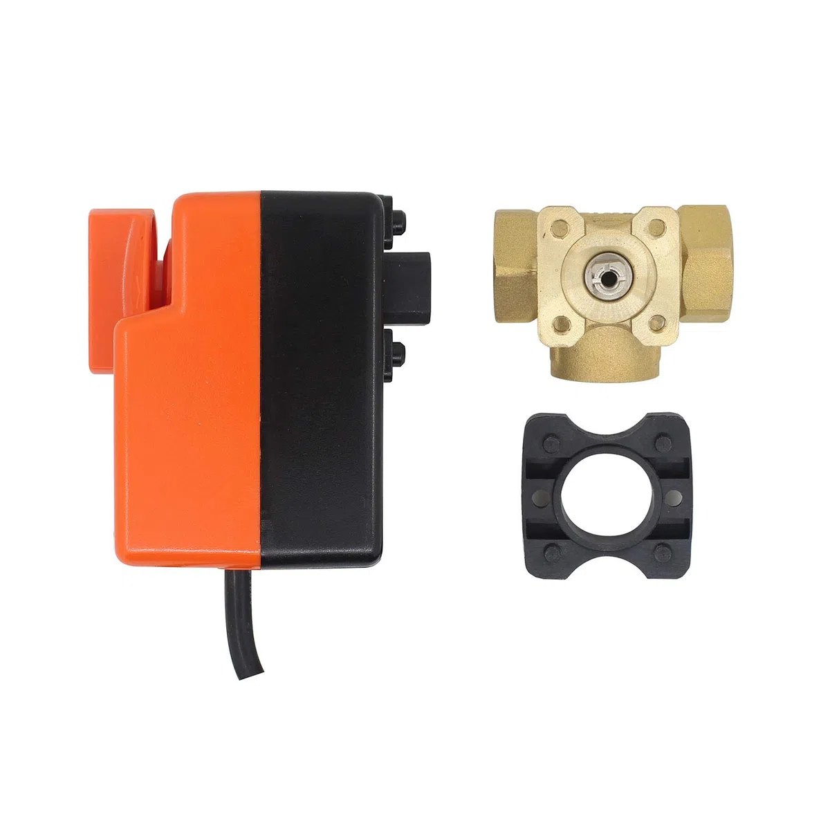 Tipo T - Valvula 3 vias motorizada o manual AC 220v - electrovalvula 3 vias agua 1/2 3/4 1 1-1/4 1-1/2 pulgada (1 pulgada DN25)