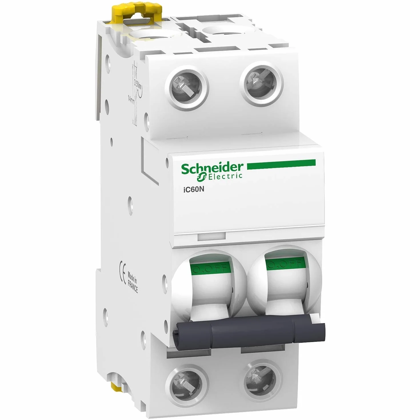 Schneider Electric A9F75216 Interruptor Automático Magnetotérmico Ic60N, 2P, 16A, Curva D