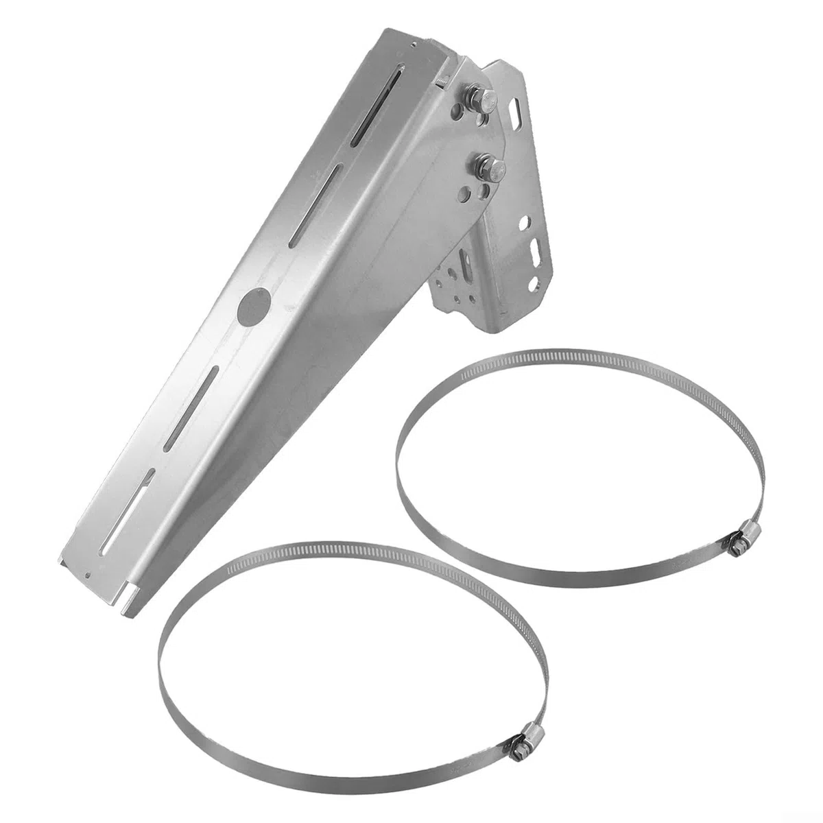 Soporte de panel solar ajustable de inclinación de 30 grados para uso de un solo módulo en estructuras de poste o pared con marco de aluminio y cierres de acero inoxidable