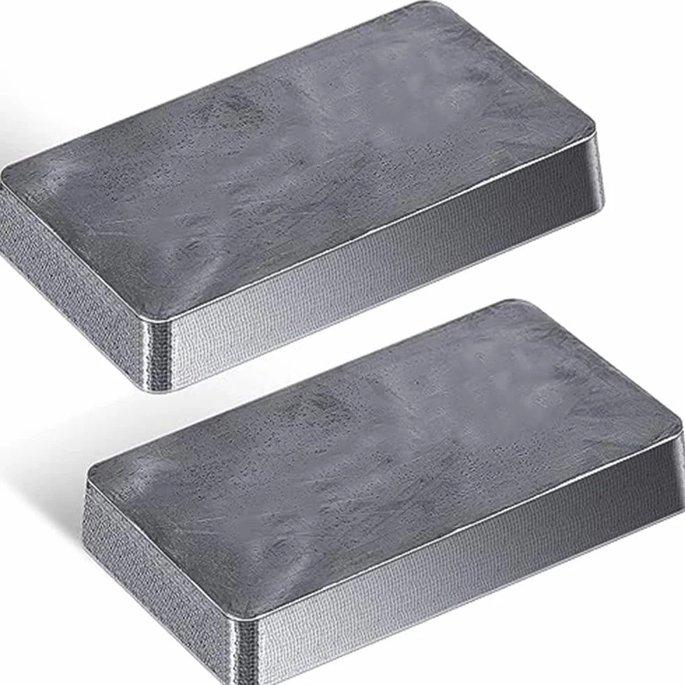 2 bloques de bismuto 99,99% puro de metal de bismuto de 2 kg como se muestra para hacer cristales, experimentos científicos, manualidades