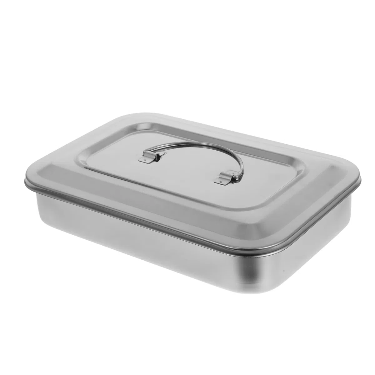 Ipetboom Bandeja De Acero Inoxidable Con Tapa Cuadrada Fácil De Limpiar Y Herramienta Para La Industria De La Belleza