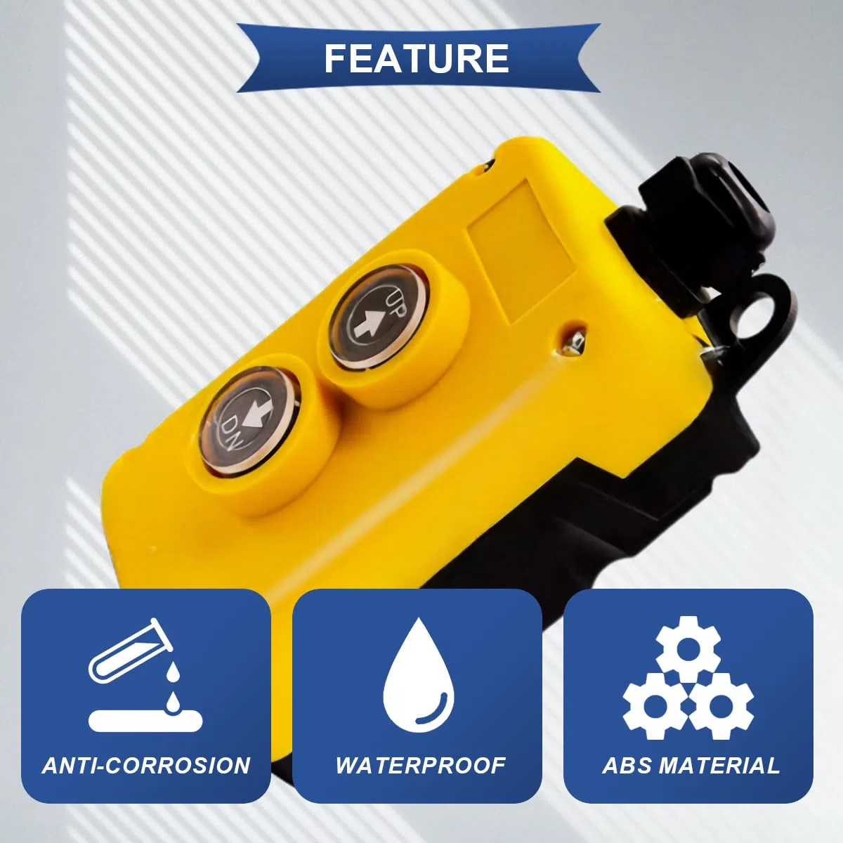 Interruptor de control remoto para remolque basculante de 12 V CC, impermeable, momentáneo, para subir y bajar remolques basculantes, carretillas elevadoras eléctricas y plataformas
