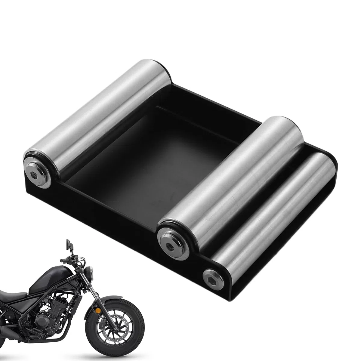 Soporte de rodillos de rueda de motocicleta | Stand de mantenimiento de limpieza de neumáticos universales | Rodillo de limpieza de 15 cm para bicicletas y motocicletas de acero Lubricación de la cade