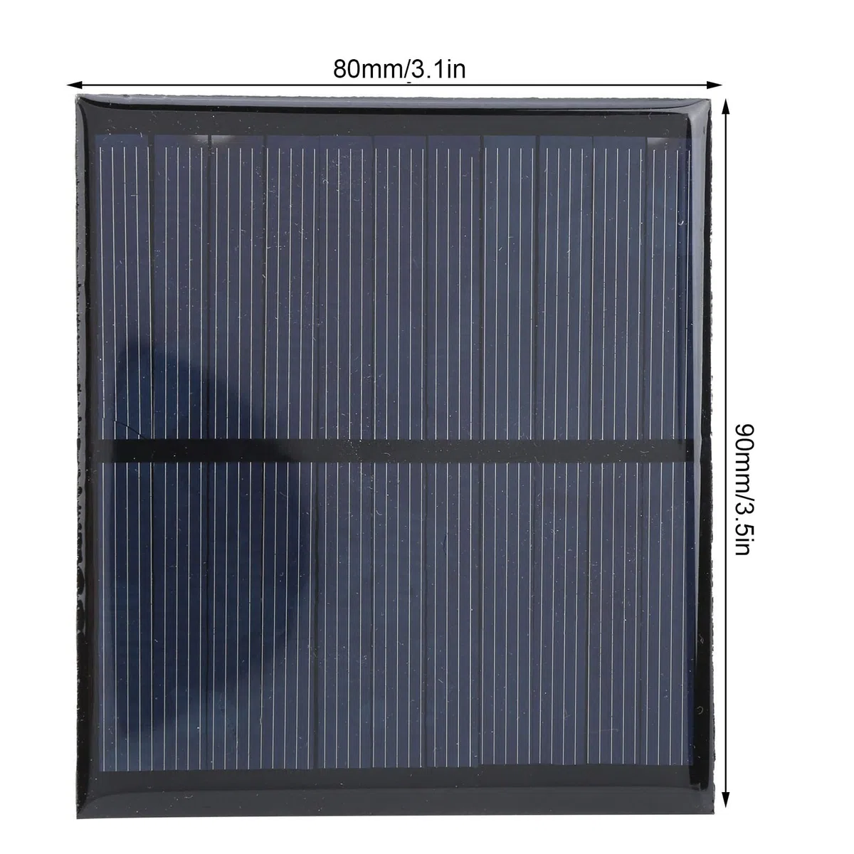 5Pcs Mini Panel Solar 90 * 80mm, DC5.5V 160mA Panel Solar Epoxi Módulo de Tablero de Energía Solar con 30cm Cable Rojo y Negro