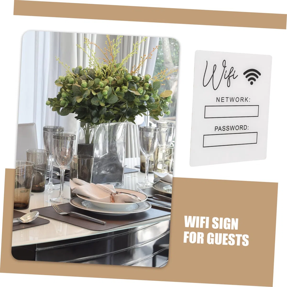 Tablero Acrílico De Wifi Personalizable Para Hogar y Oficina Diseño Moderno y Doble Función Decorativa