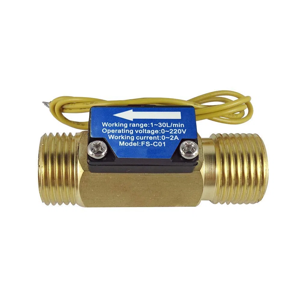 DIGITEN G1/2" interruptor de flujo de agua líquido con filtro 1-30L/min, 0-2A/0-220V (AC o DC)