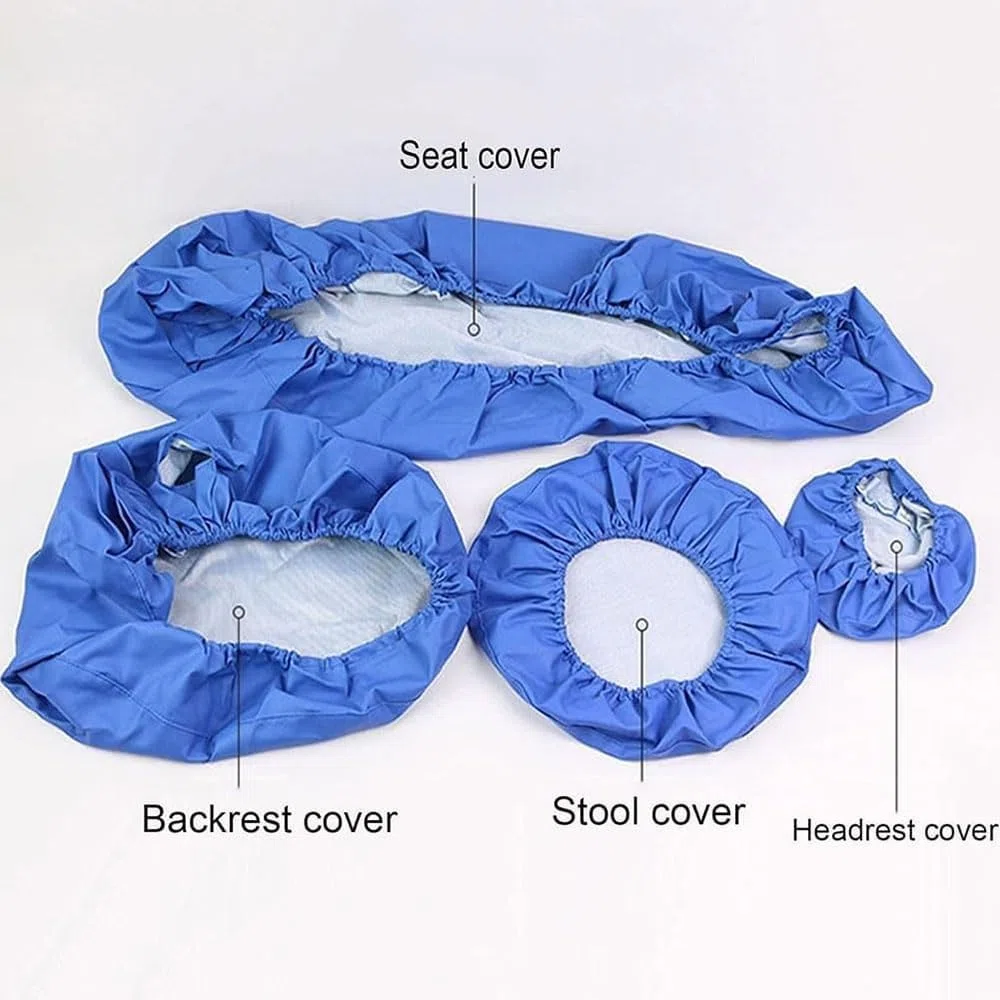 Fundas para sillones dentales, Juego de 5 Unidades de Cuero sintético para odontología, Fundas Protectoras Impermeables de Cuero sintético para sillones dentales, película compuesta(Pink)