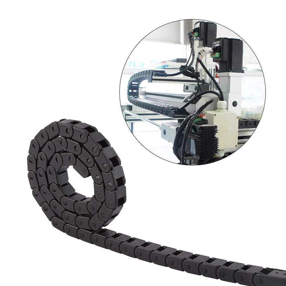10 mm x 20 mm cable plástico negro cable cable arrastre cadena 1 m longitud para CNC (2 piezas)
