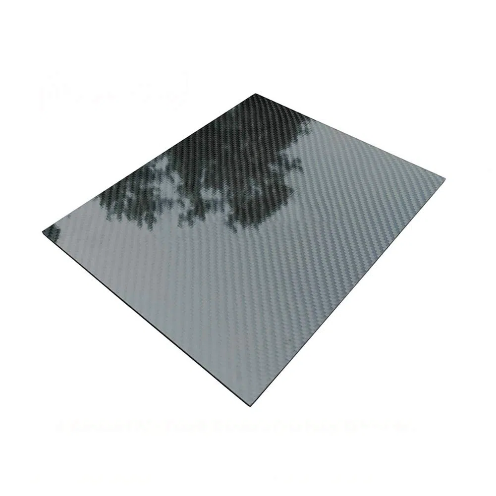 Hoja de Fibra de Carbono 3K 100% Placa de Placa Panel rígido Laminado de Sarga de Sarga Superficie Brillante para RC Drone Quadcopter Car,200mm x 350mm x 0.5mm