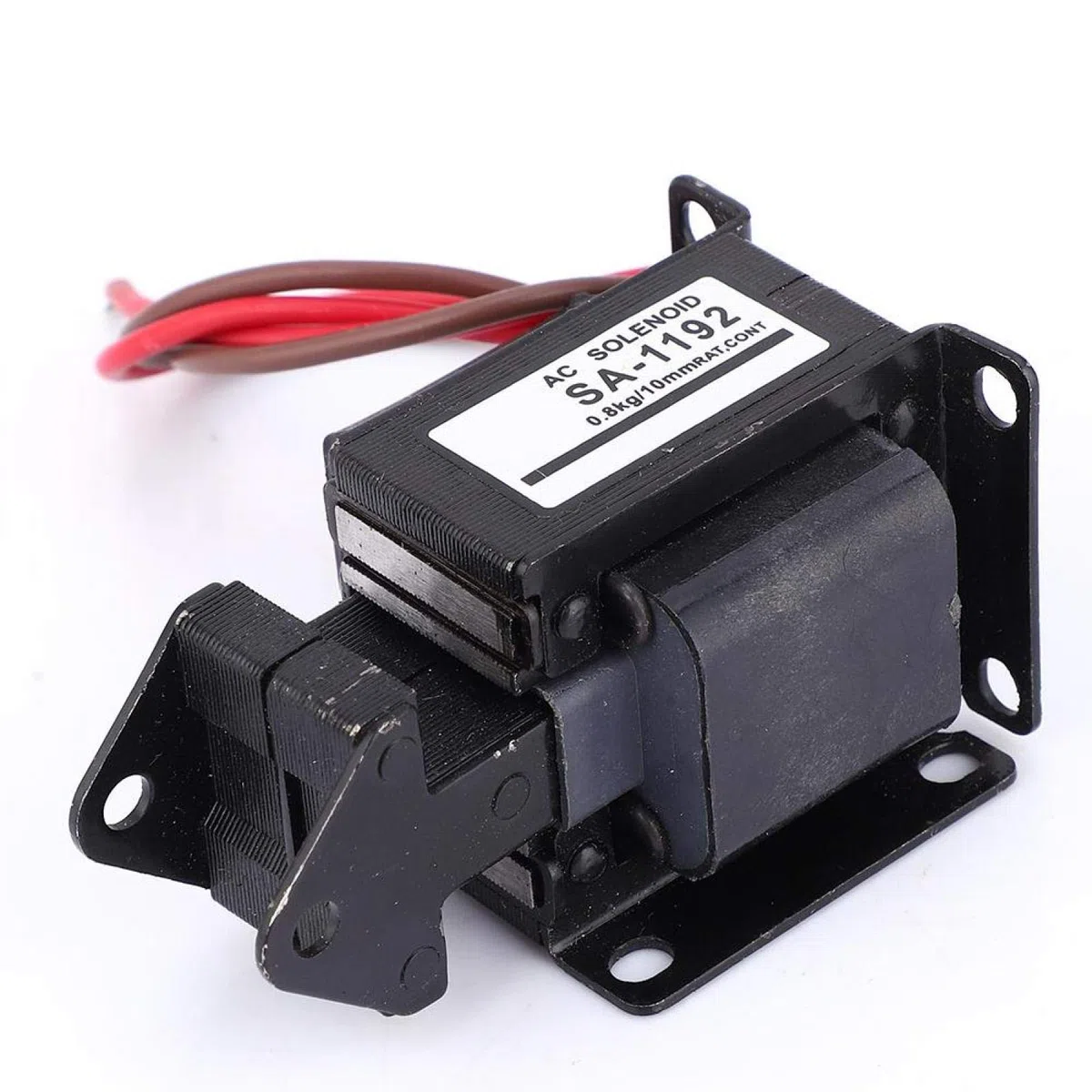 SA-1192 Electroimán de solenoide portátil de 220 VCA Electroimán de CA Tipo de empuje y tracción Tracción 7.8N 10 mm de carrera Imán eléctrico Movimiento lineal para automatización industrial