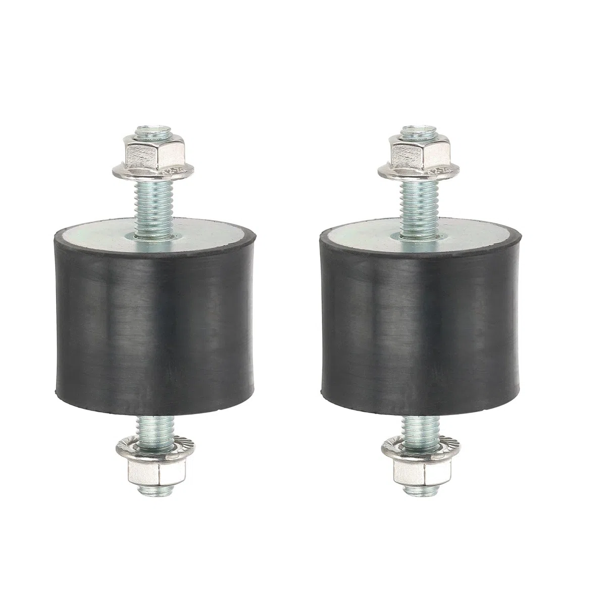PATIKIL Soportes Aislantes De Goma M10 50x40mm, 2 Pcs Tacos De Goma Amortiguadores Anti-Vibración Soportes De Aislamiento Con Tuercas De Seguridad Para Motor, Compresor (94mm Altura)