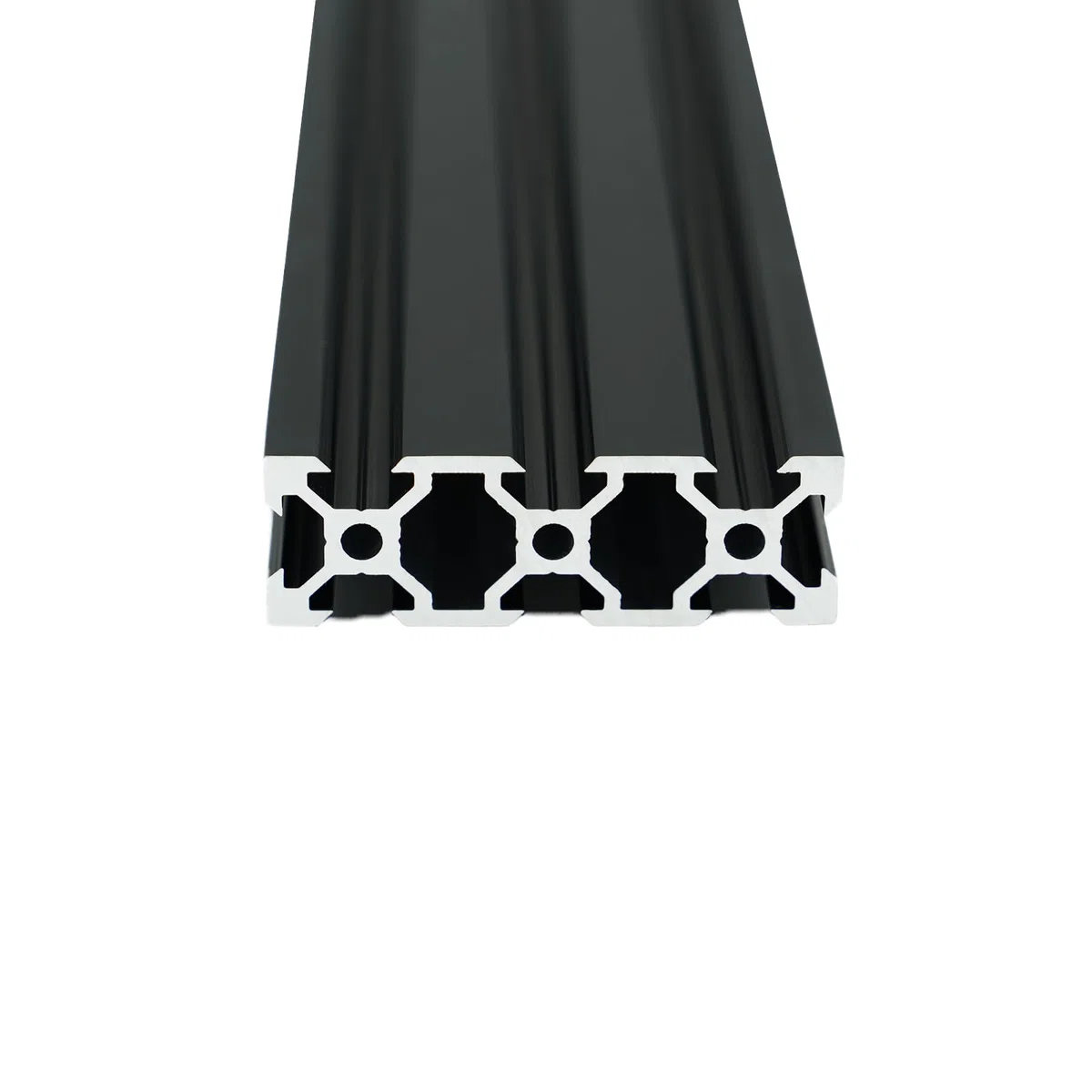 Iverntech 1PC 700mm 2060V Tipo Norma Europea Perfil de Aluminio Anodizado Negro Extrusión Riel Lineal para Impresora 3D y Máquina de Grabado Láser CNC DIY