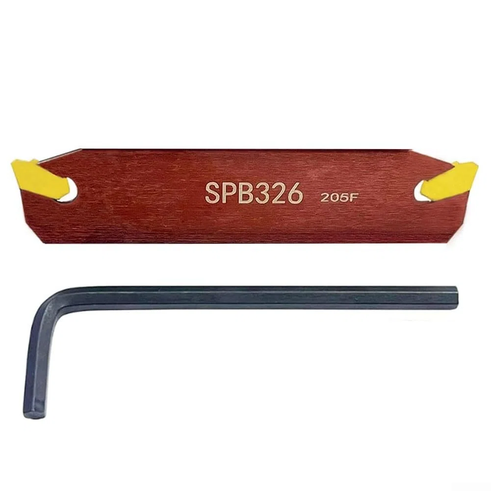 Insertos de ranura de carburo (1 soporte de herramientas SPB326 + 12 cuchillas SP300) Herramientas de inserción de carburo de torno para herramientas de corte de ranura de torno