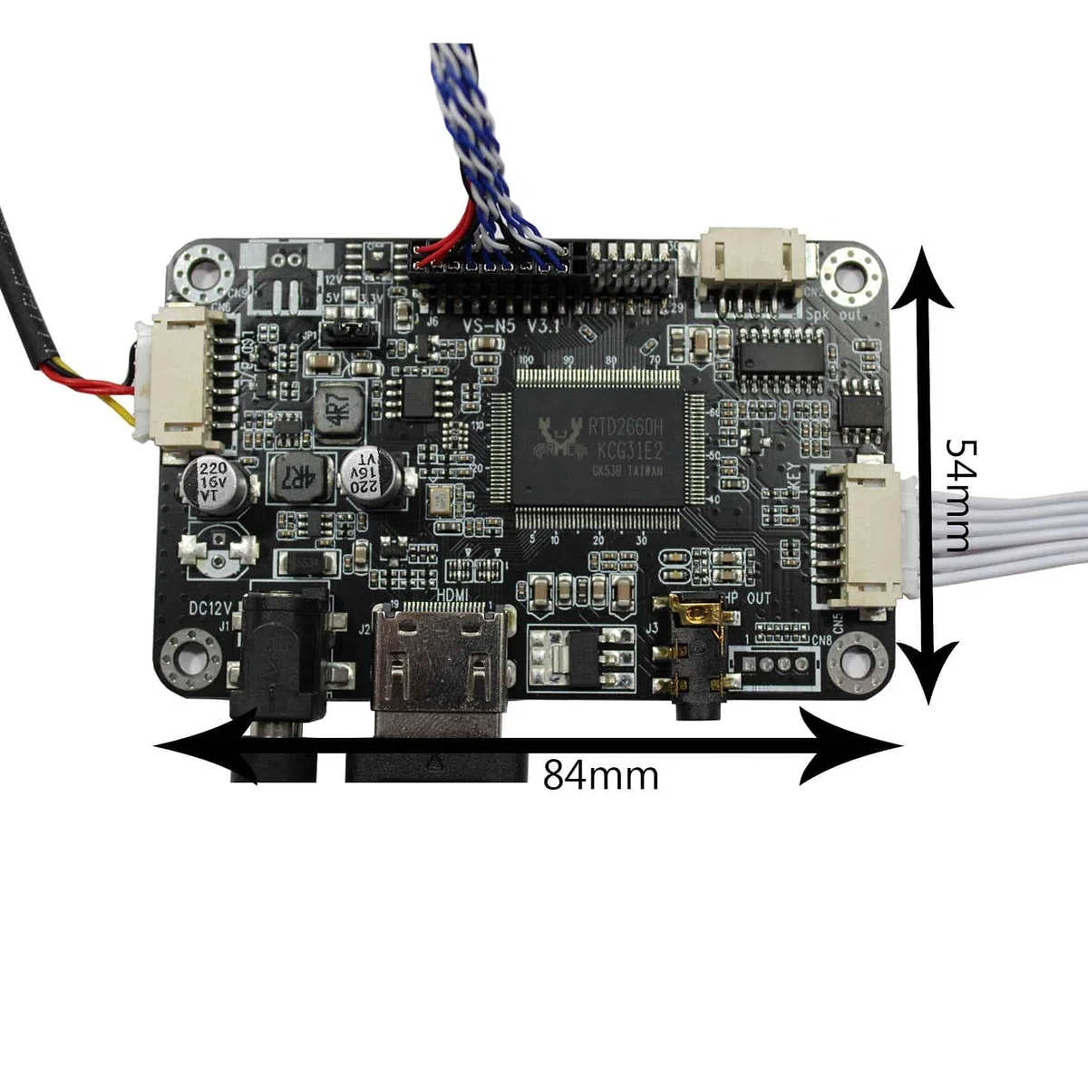 VSDISPLAY 10,4 Pulgadas 1024X768 600 nits WLED IPS Pantalla LCD VS104T-004A | y Placa de Controlador, Pantalla de Repuesto para G104XVN01.0 G104X1-L03