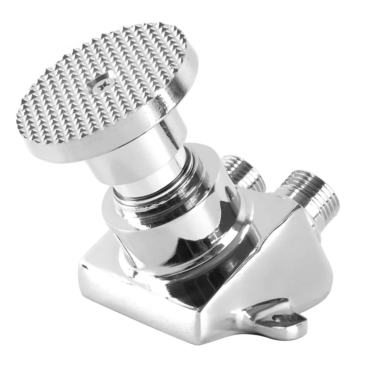Grifo con pedal, válvula de pedal de acero inoxidable para montaje en suelo, ahorrador de agua, interruptor de control de grifo con pedal de doble salida