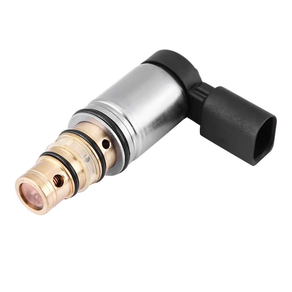 Tbest Válvula de Control de Aire Acondicionado de CA, Reemplazo de Válvula Solenoide de Control de Compresor de CA para Sanden PXE16 PXE14 1K0260859F