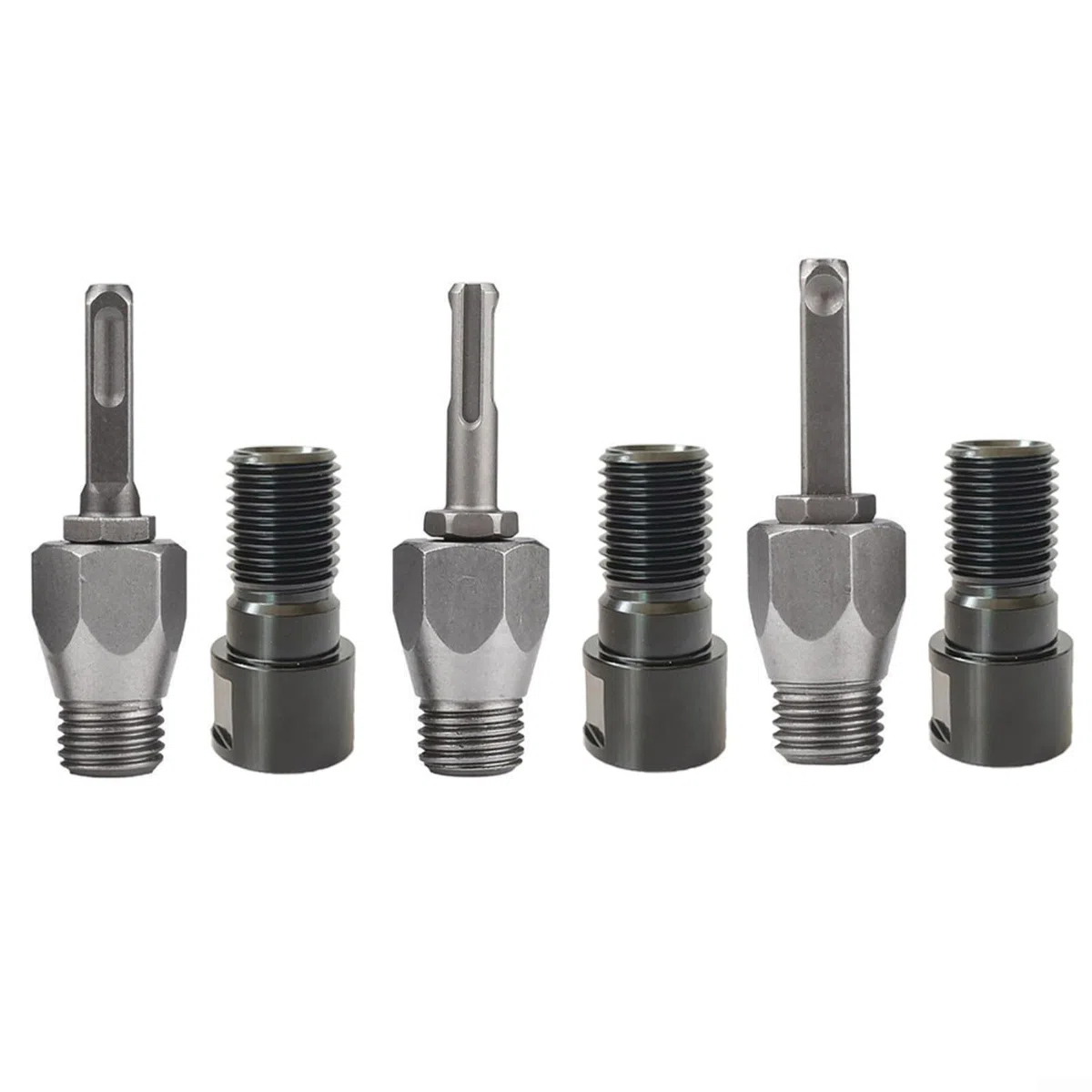 Adaptador de rosca para brocas de núcleo de taladro, convertidor M22 a 1-1/4-7 con cabezal de conversión, adaptador de plataforma de perforación de agua, con adaptador dividido (B)