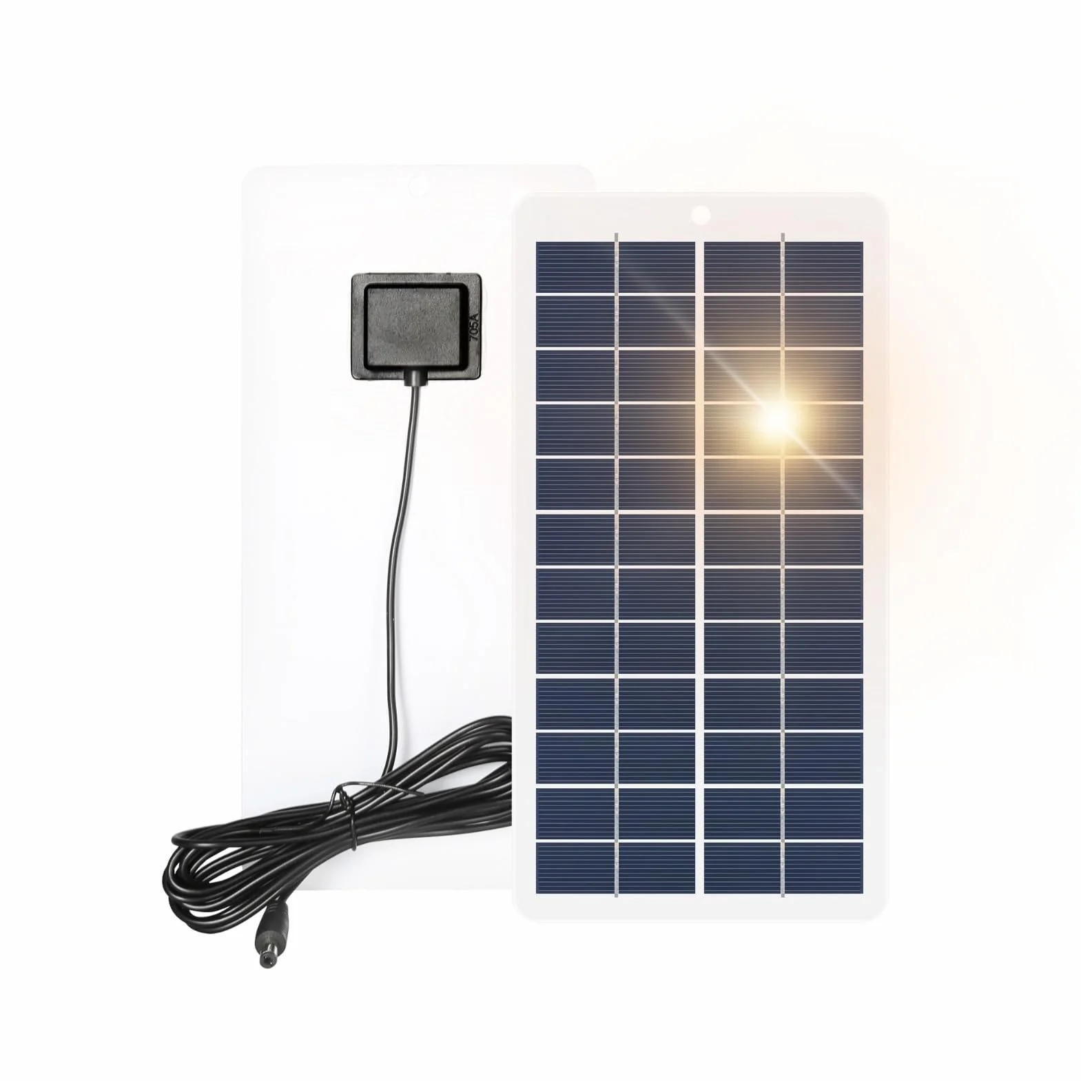 DEWIN Mini Panel Solar, 12V 10W Panel Solar Policristalino Módulo Cargador De Batería De Células Solares Placa Solar 12V for balcón de jardín al Aire Libre, luz Solar for Pasarela (Conector DC5.5)