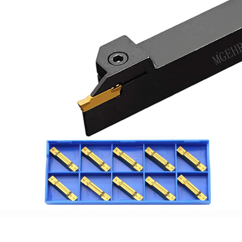 1P MGEHR2525-5 - Soporte de herramientas + 10P MGMN500-M TG4025 inserto de carburo CNC metal Torno herramienta de torneado