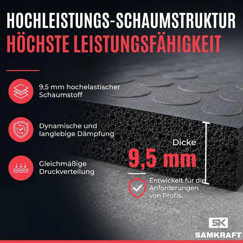 W4 - Alfombra antifatiga ESD antiestática, 9,5 mm, espuma de alta resiliencia ergonómica, estándar en 61340-5-1, alfombra de suelo disipadora para laboratorio e industria, color gris - 60 x