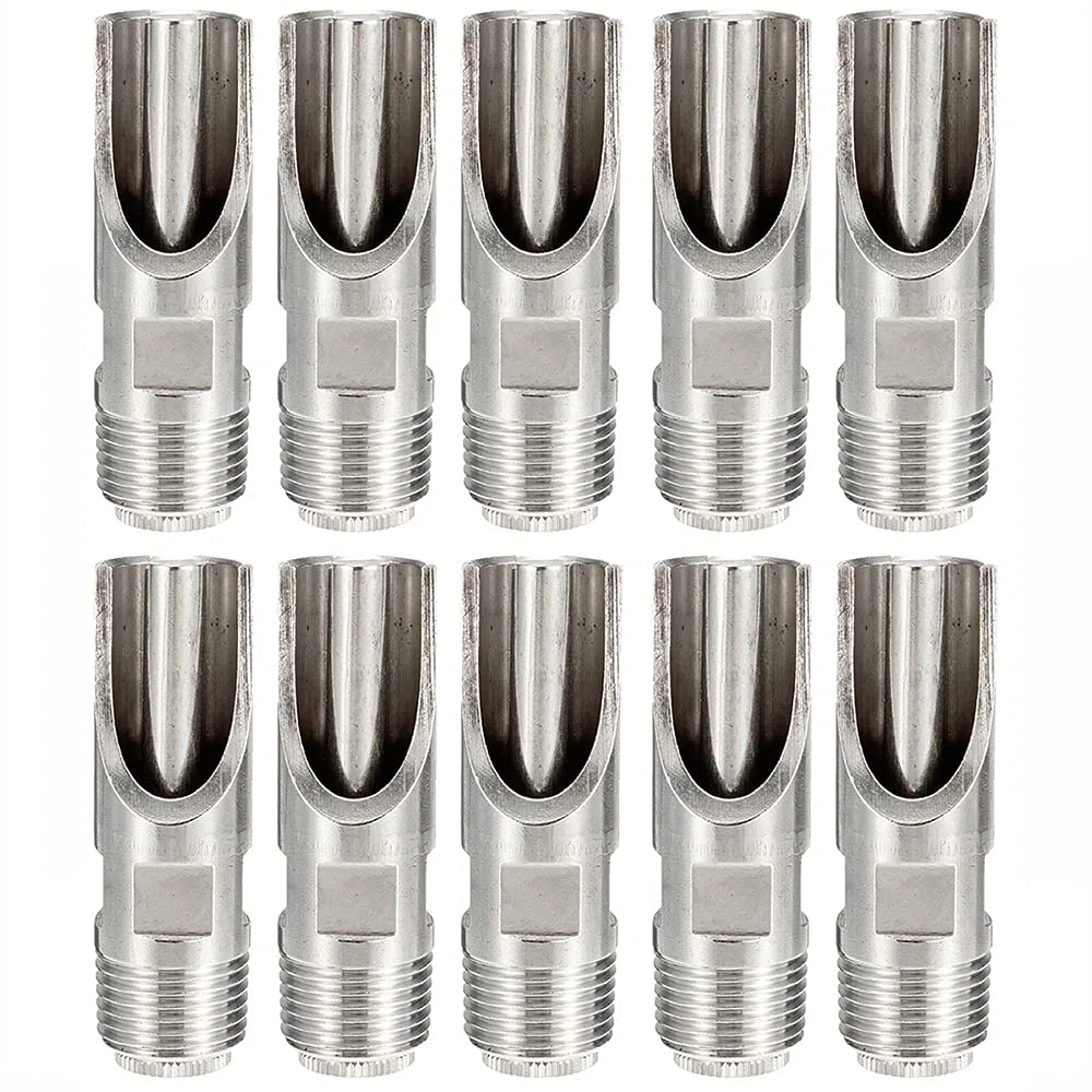 Paquete de 10 bebederos automáticos de metal NPT de 1/2 pulgadas para cerdo de cerdo para cerdas de lechones y bebederos