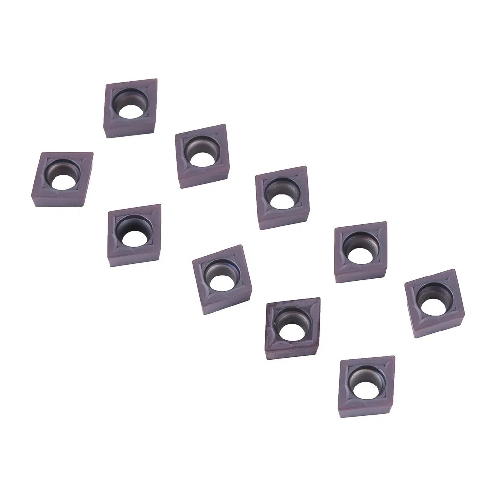 10pcs Cortador de inserto de carburo CNC, CCMT09T304 VP15TF Insertos de fresado de torno indexable Herramientas de torneado para Acero regular