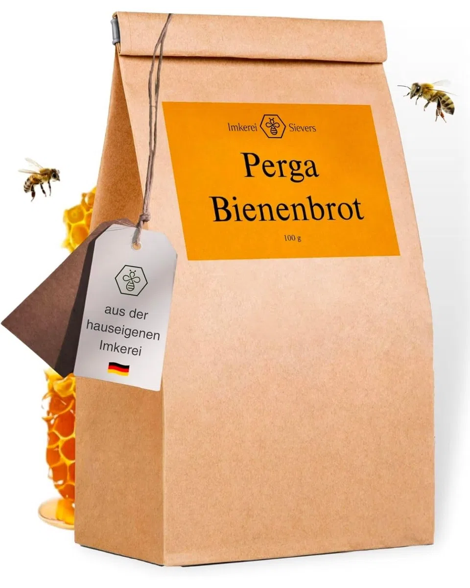 Pan de abeja del Norte Perga 100 g – Producto natural de la casa Imkerei Sievers – Perga polen de abeja – rico en proteínas vitaminas, minerales, pan de abeja para comer – polen de flores