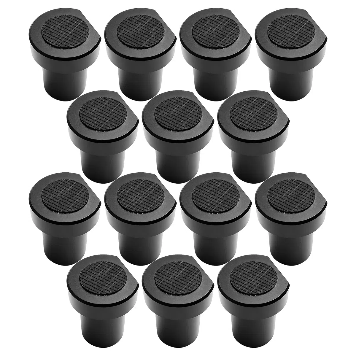 SUNOYA 14 Ganchos De Banco De Aleación De Aluminio, Abrazadera Para Perros, Mandíbulas Para Mesa De Carpintería, Abrazadera De Banco De Aleación De Aluminio Para Agujero De Perro De 20 Mm, Color Negro
