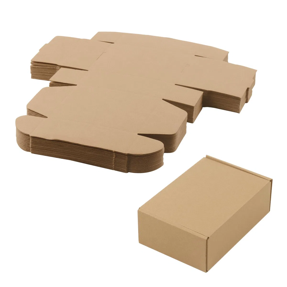 JAPCHET 20 cajas de envío de cartón, 15 x 10 x 5 cm, cajas de cartón corrugado marrón para embalaje