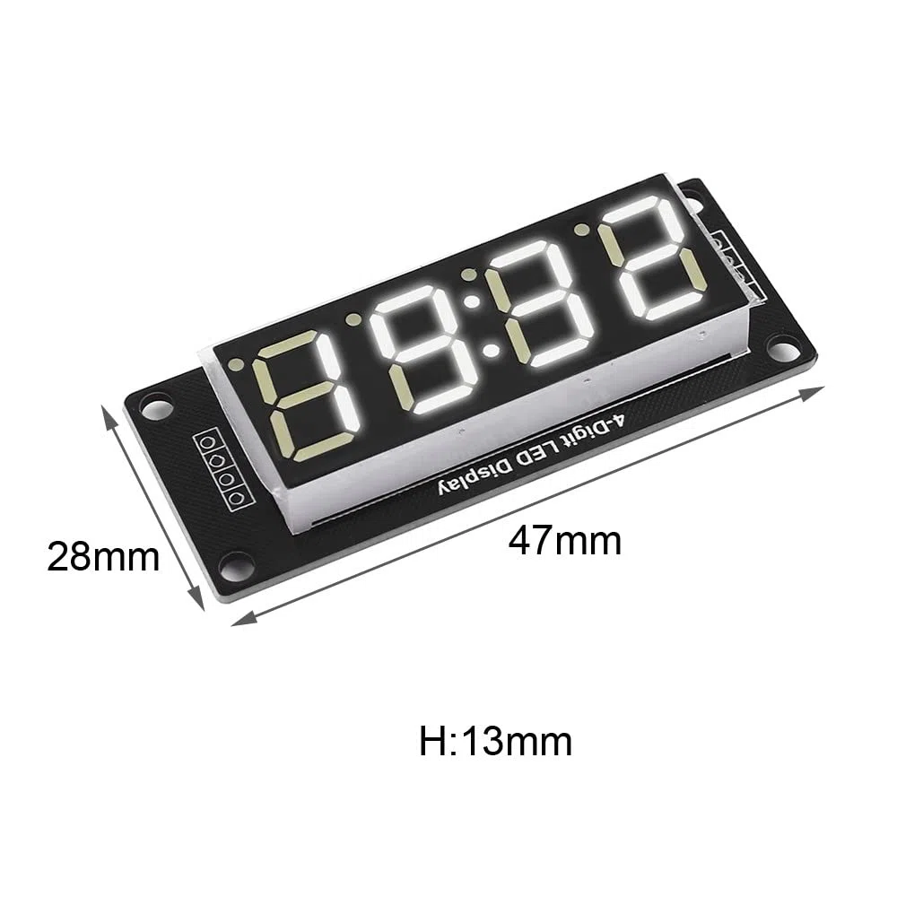 5pcs TM1637 0.56 pulgadas pantalla blanca tubo digital, módulo de control de pantalla de tubo LED de 4 dígitos 7 segmentos