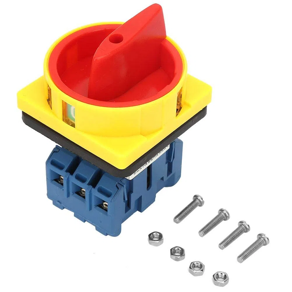 Interruptor Trifasico Rotativo,Interruptor de cambio de leva giratoria, interruptor de disyuntor de carga de 25 A / 32 A Interruptor de encendido y apagado de leva giratoria de 3 polos y 2 posiciones