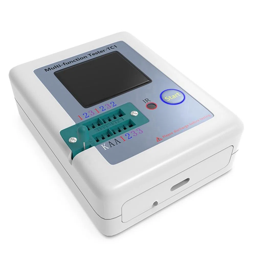 LCR TC1 Pantalla LCD TFT de 1,8 Pulgadas MultíMetro Probador de Transistores Diodo Triodo Condensador Medidor de Prueba de Resistencia