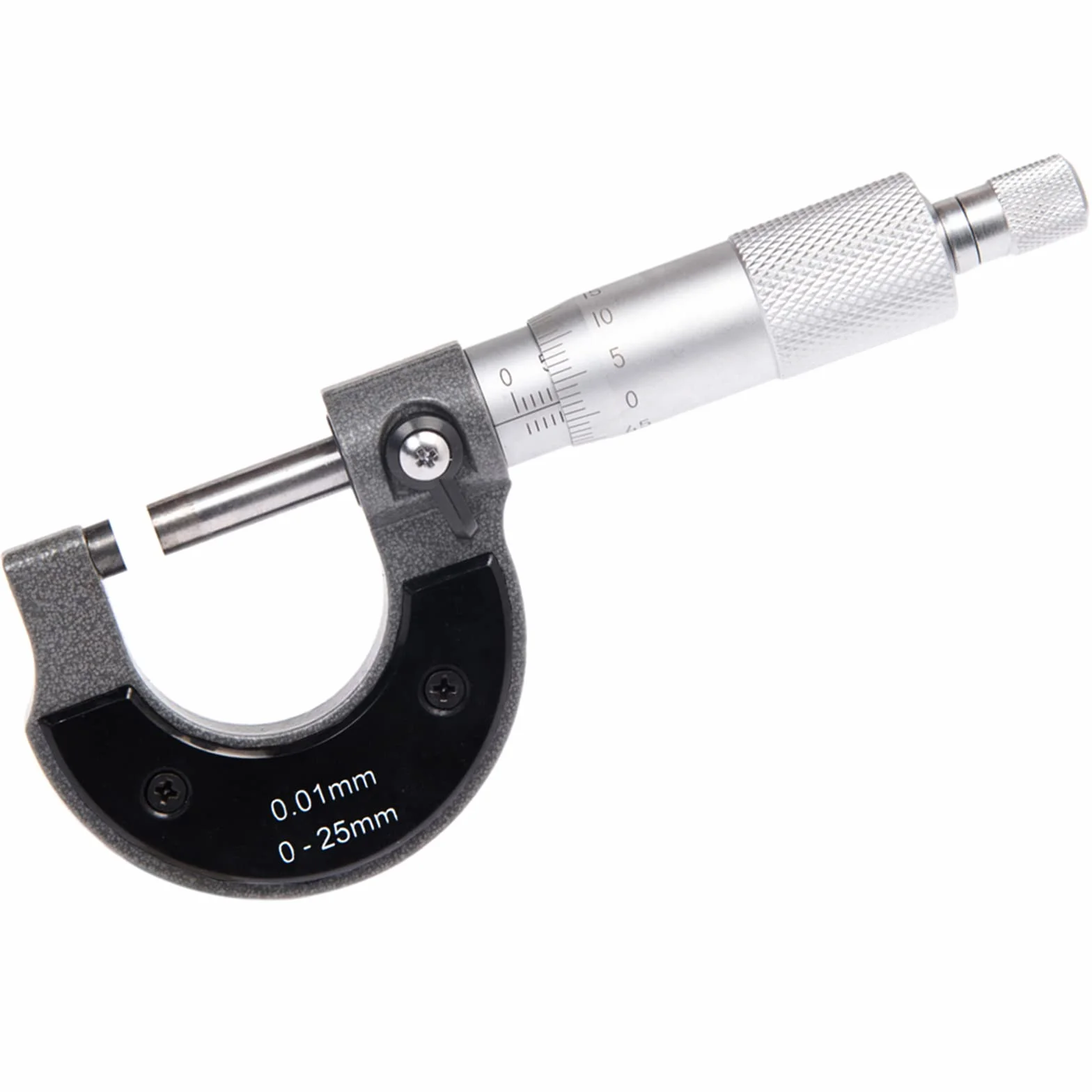 Beslands - Micrómetro Exterior Calibrador 0-25 mm, con Micrómetro de 0,01 mm, Alta Precisión para Medición Externa