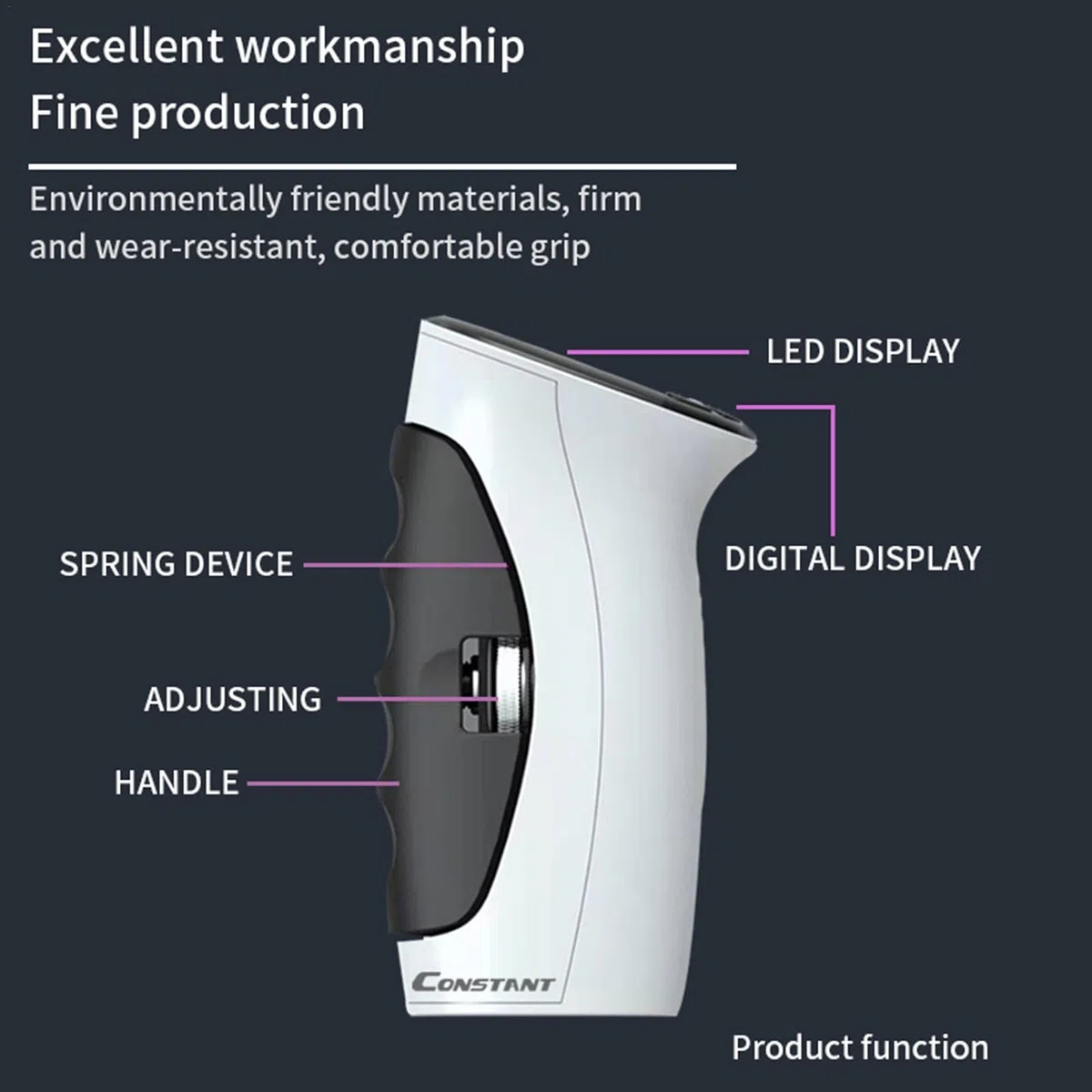 Dinamómetro de mano con pantalla LED, herramienta de medición de fuerza de agarre, probador digital de fuerza de agarre, medidor de fuerza de agarre portát , monitor de fuerza de agarre digital,