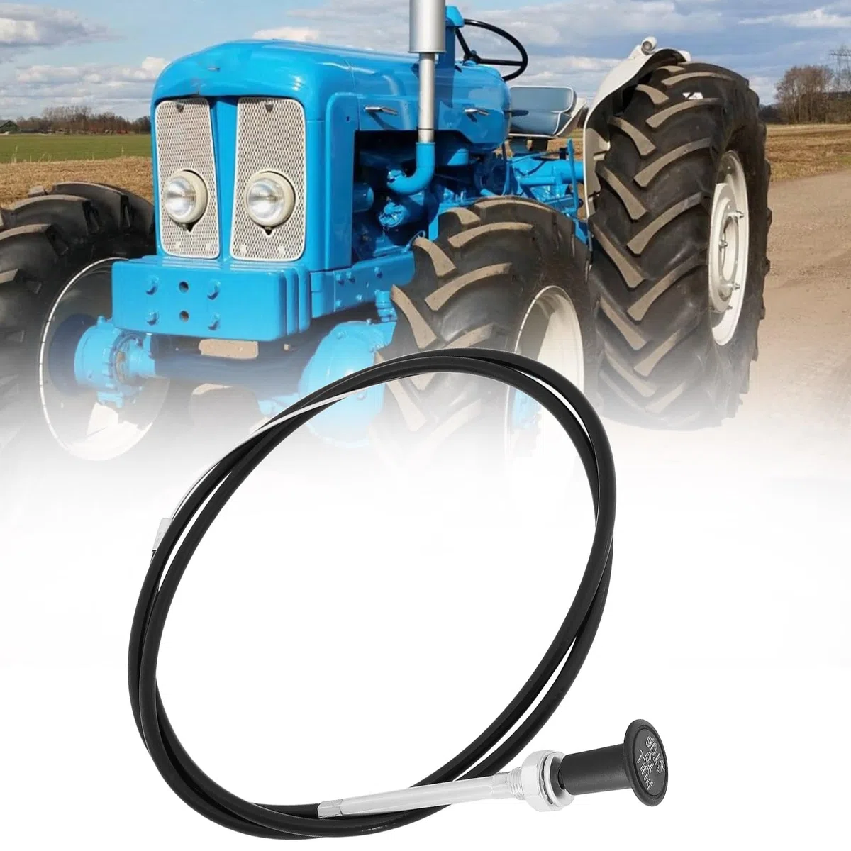 Cable de Parada de Tractor de 1690 Mm Compatible con Fordson Dexta Compatible con Super Dexta