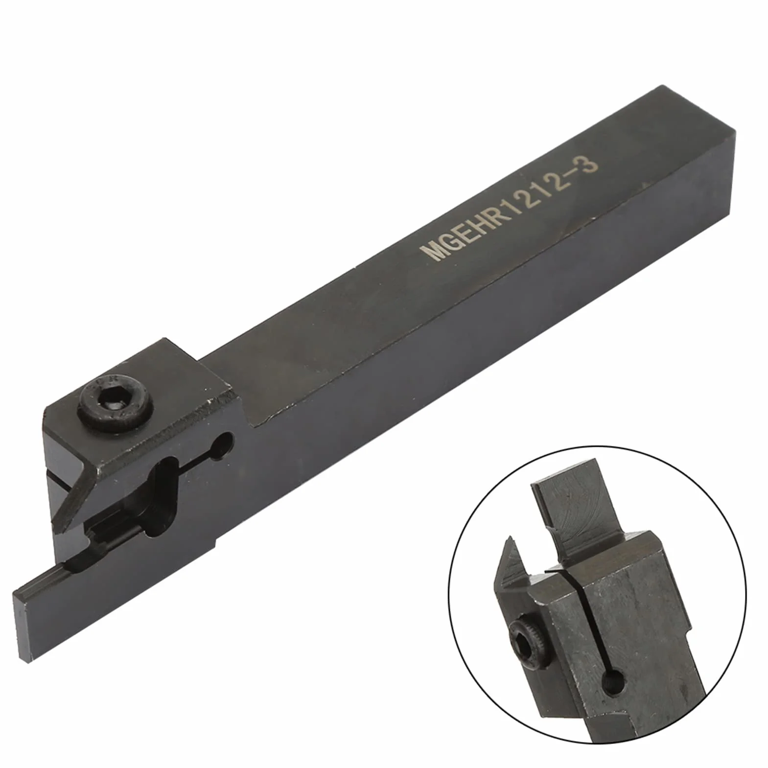 Mgehr1212-3 Herramienta de Separación de Torno, 10 Piezas MGMN300 Portaherramientas de Ranurado Cortado con Inserto con 10 Piezas de Insertos Torneado de Metal Mini Mgehr1212 3