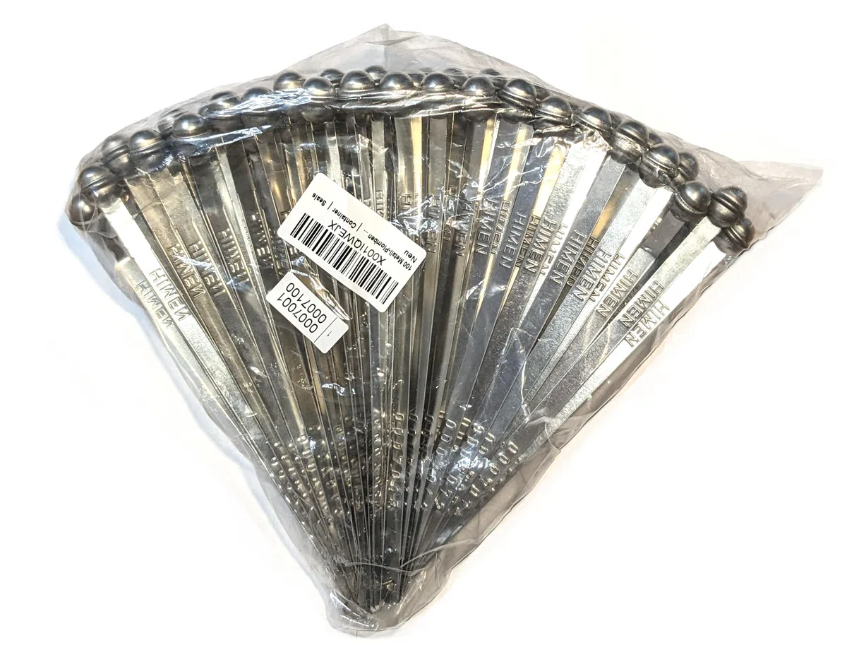 HIMEN BMS-215F - 100 precintos de seguridad de metal numerados consecutivamente
