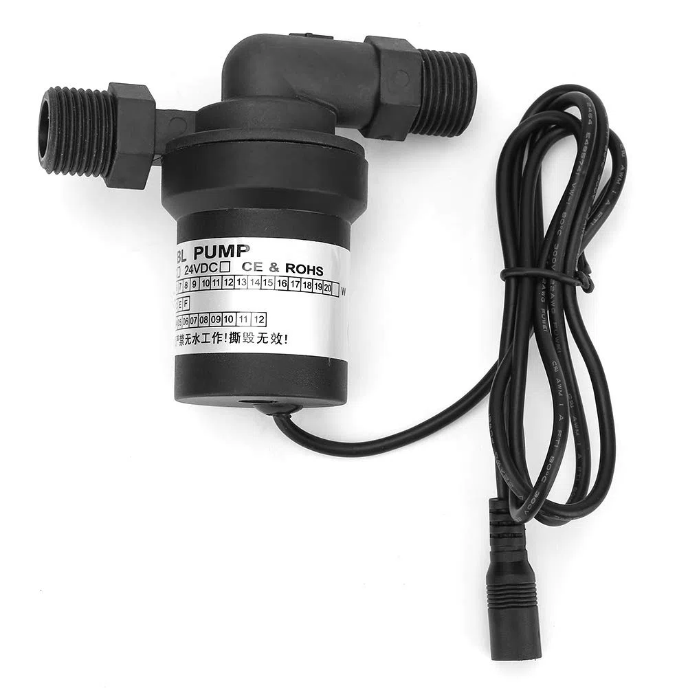lyrlody Bomba de Agua Solar de Alta Temperatura, DC 12V 10W, Calentador de Agua sin Escobillas, Bomba de Circulación Caliente Sumergible, Bajo Ruido, 1/2 Hilo
