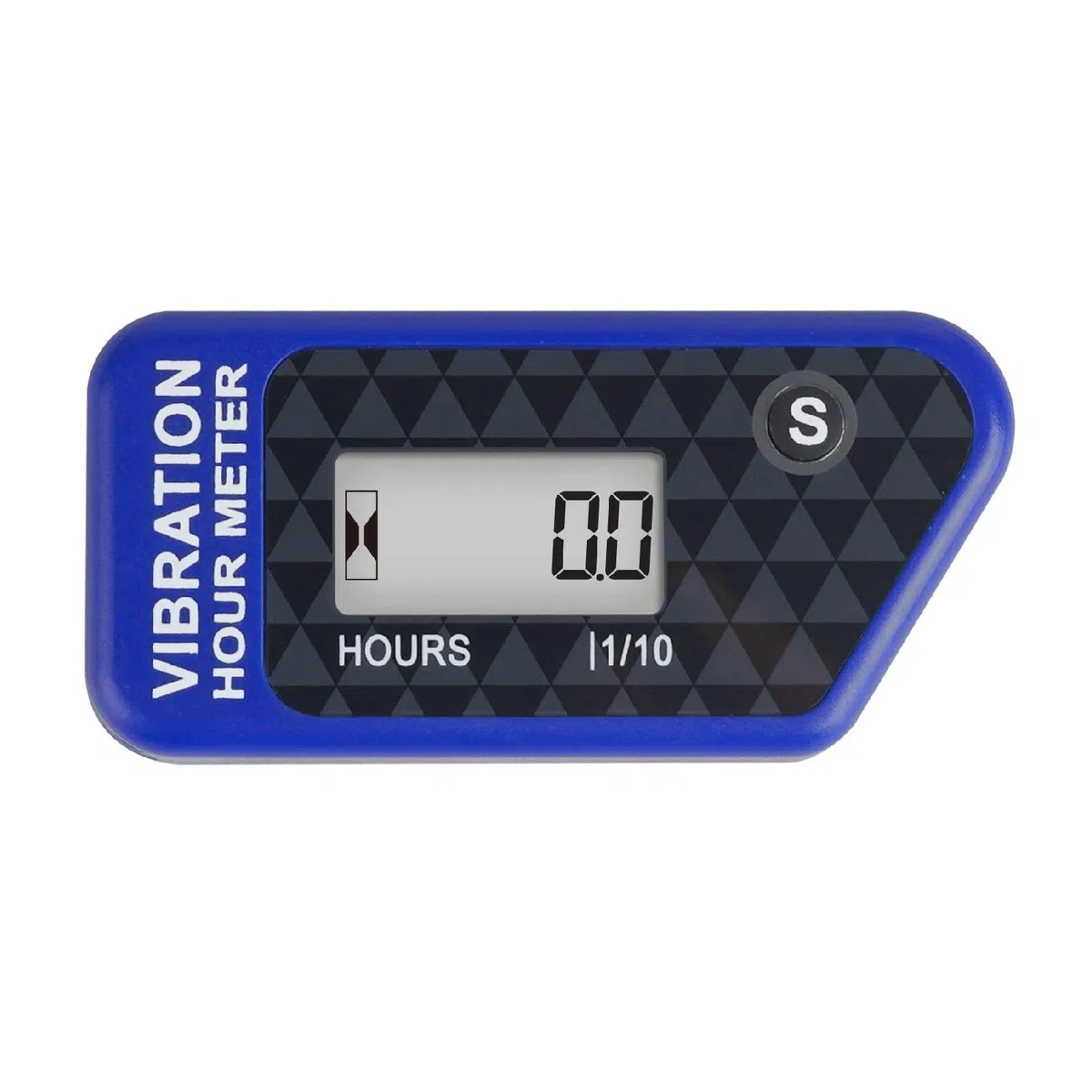 Runleader - Contador de horas inalámbrico digital autoalimentado, vibración activada, temporizador de trabajo reiniciable, apagado por bloqueo de usuario, uso para generador(azul)